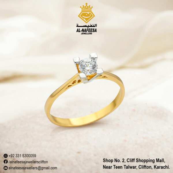 Solitaire Ring With Zircon