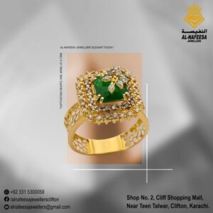 Stone Ring Zircon + Emerald